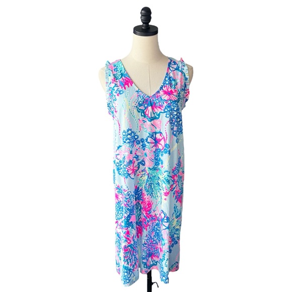 Lilly Pulitzer Dress Aron Swing Sleeveless in Beach You To It | SMALL - Picture 2 of 11